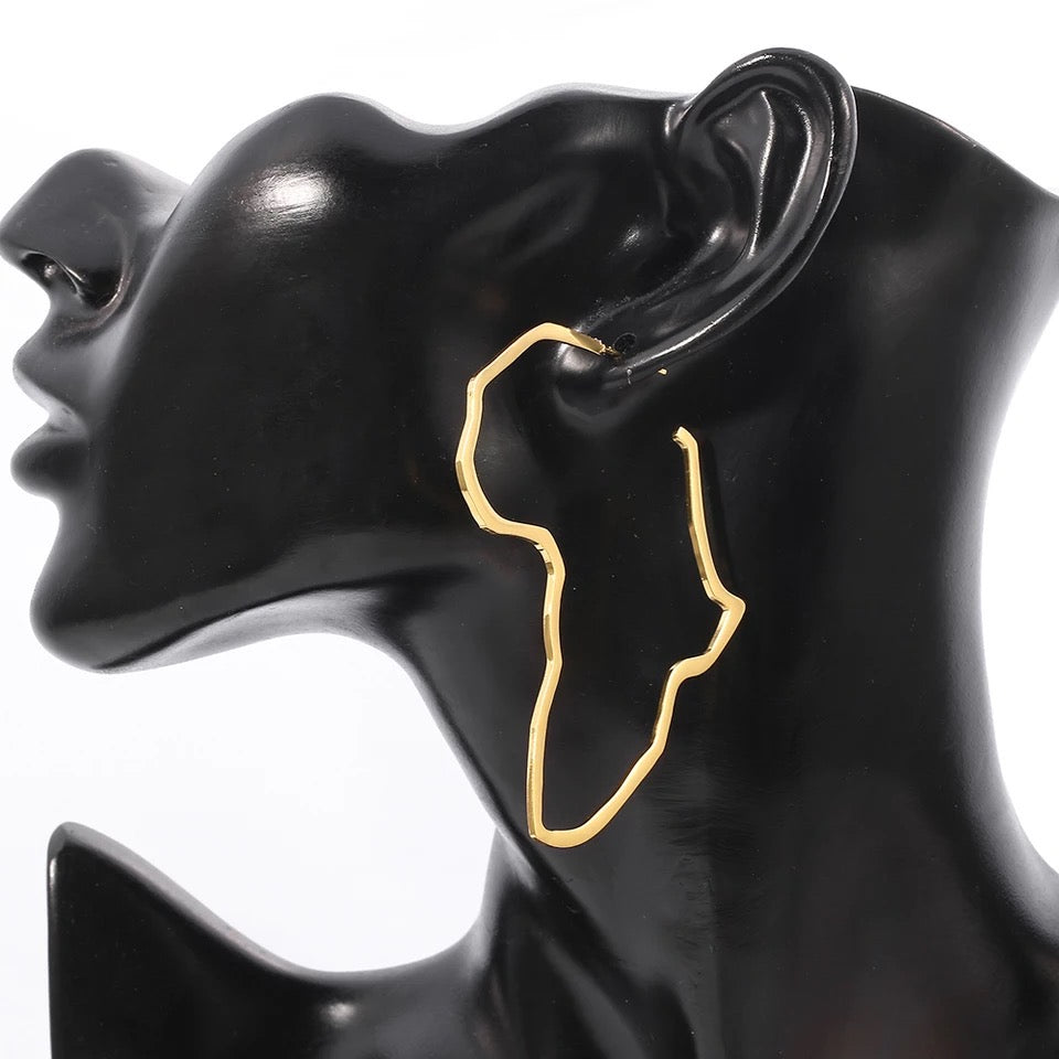 Africa map earring